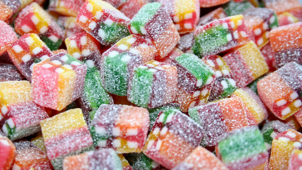 Haribo Rainbow Pixels snoep koop je in de oud hollandse snoepwinkel candy mix en match of op www.candymixmatch.com of candymixmatch.nl